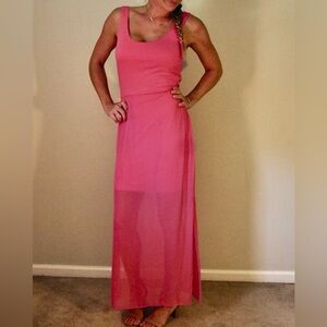 Pink maxi dress